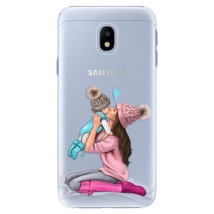Plastové puzdro iSaprio - Kissing Mom - Brunette and Boy - Samsung Galaxy J3 2017 vyobraziť
