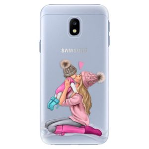 Plastové puzdro iSaprio - Kissing Mom - Blond and Girl - Samsung Galaxy J3 2017 vyobraziť