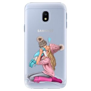 Plastové puzdro iSaprio - Kissing Mom - Blond and Boy - Samsung Galaxy J3 2017 vyobraziť