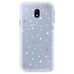 Plastové puzdro iSaprio - Abstract Triangles 02 - white - Samsung Galaxy J3 2017 vyobraziť