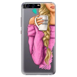 Plastové puzdro iSaprio - My Coffe and Blond Girl - Huawei P10 Plus vyobraziť
