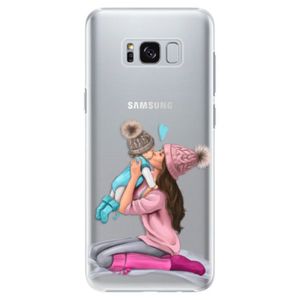 Plastové puzdro iSaprio - Kissing Mom - Brunette and Boy - Samsung Galaxy S8 Plus vyobraziť