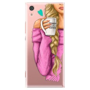 Plastové puzdro iSaprio - My Coffe and Blond Girl - Sony Xperia XA1 vyobraziť