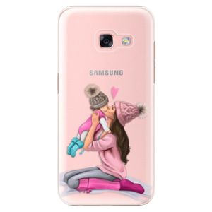 Plastové puzdro iSaprio - Kissing Mom - Brunette and Girl - Samsung Galaxy A3 2017 vyobraziť