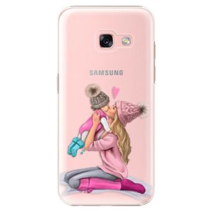 Plastové puzdro iSaprio - Kissing Mom - Blond and Girl - Samsung Galaxy A3 2017 vyobraziť