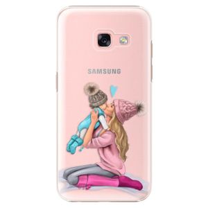 Plastové puzdro iSaprio - Kissing Mom - Blond and Boy - Samsung Galaxy A3 2017 vyobraziť