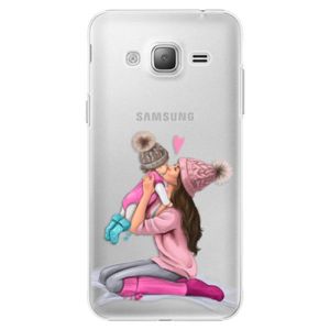 Plastové puzdro iSaprio - Kissing Mom - Brunette and Girl - Samsung Galaxy J3 vyobraziť