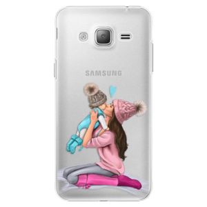 Plastové puzdro iSaprio - Kissing Mom - Brunette and Boy - Samsung Galaxy J3 vyobraziť