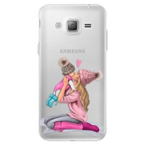 Plastové puzdro iSaprio - Kissing Mom - Blond and Girl - Samsung Galaxy J3 vyobraziť