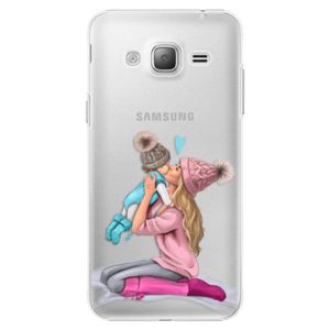Plastové puzdro iSaprio - Kissing Mom - Blond and Boy - Samsung Galaxy J3 vyobraziť