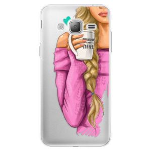 Plastové puzdro iSaprio - My Coffe and Blond Girl - Samsung Galaxy J3 vyobraziť