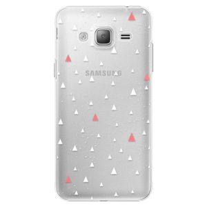 Plastové puzdro iSaprio - Abstract Triangles 02 - white - Samsung Galaxy J3 vyobraziť