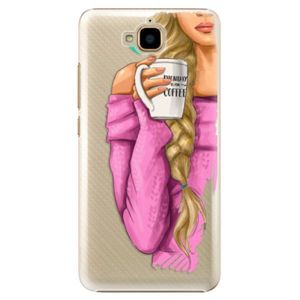 Plastové puzdro iSaprio - My Coffe and Blond Girl - Huawei Y6 Pro vyobraziť