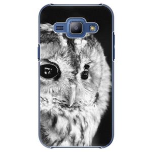 Plastové puzdro iSaprio - BW Owl - Samsung Galaxy J1 vyobraziť