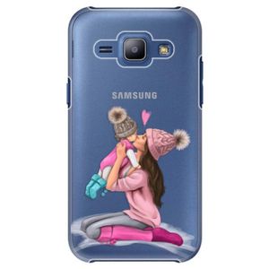 Plastové puzdro iSaprio - Kissing Mom - Brunette and Girl - Samsung Galaxy J1 vyobraziť