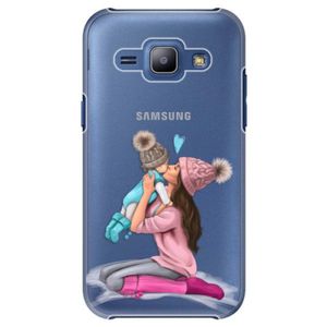 Plastové puzdro iSaprio - Kissing Mom - Brunette and Boy - Samsung Galaxy J1 vyobraziť