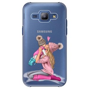 Plastové puzdro iSaprio - Kissing Mom - Blond and Girl - Samsung Galaxy J1 vyobraziť