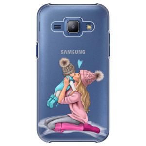 Plastové puzdro iSaprio - Kissing Mom - Blond and Boy - Samsung Galaxy J1 vyobraziť