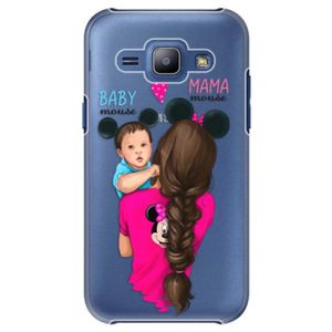 Plastové puzdro iSaprio - Mama Mouse Brunette and Boy - Samsung Galaxy J1 vyobraziť