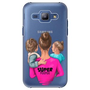Plastové puzdro iSaprio - Super Mama - Boy and Girl - Samsung Galaxy J1 vyobraziť