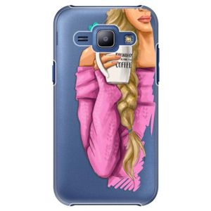 Plastové puzdro iSaprio - My Coffe and Blond Girl - Samsung Galaxy J1 vyobraziť