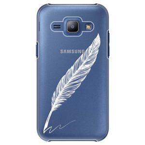 Plastové puzdro iSaprio - Writing By Feather - white - Samsung Galaxy J1 vyobraziť