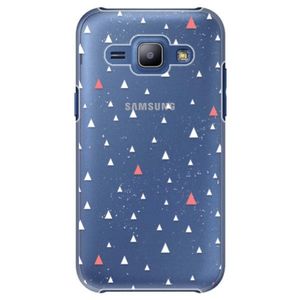Plastové puzdro iSaprio - Abstract Triangles 02 - white - Samsung Galaxy J1 vyobraziť