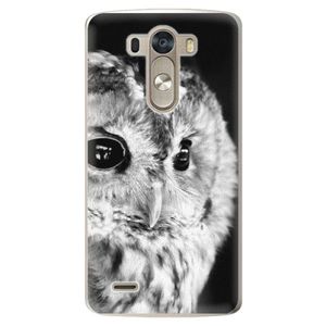 Plastové puzdro iSaprio - BW Owl - LG G3 (D855) vyobraziť