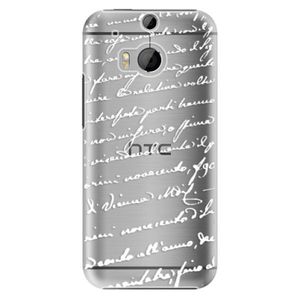 Plastové puzdro iSaprio - Handwriting 01 - white - HTC One M8 vyobraziť