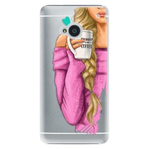Plastové puzdro iSaprio - My Coffe and Blond Girl - HTC One M7 vyobraziť