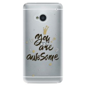Plastové puzdro iSaprio - You Are Awesome - black - HTC One M7 vyobraziť