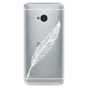 Plastové puzdro iSaprio - Writing By Feather - white - HTC One M7 vyobraziť