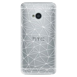 Plastové puzdro iSaprio - Abstract Triangles 03 - white - HTC One M7 vyobraziť