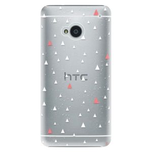 Plastové puzdro iSaprio - Abstract Triangles 02 - white - HTC One M7 vyobraziť