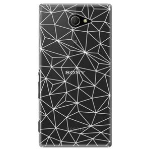 Plastové puzdro iSaprio - Abstract Triangles 03 - white - Sony Xperia M2 vyobraziť