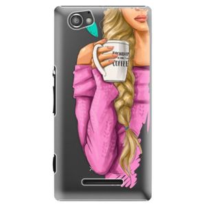 Plastové puzdro iSaprio - My Coffe and Blond Girl - Sony Xperia M vyobraziť