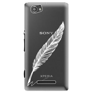 Plastové puzdro iSaprio - Writing By Feather - white - Sony Xperia M vyobraziť