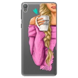 Plastové puzdro iSaprio - My Coffe and Blond Girl - Sony Xperia E5 vyobraziť