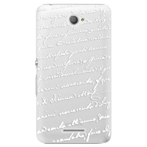 Plastové puzdro iSaprio - Handwriting 01 - white - Sony Xperia E4 vyobraziť