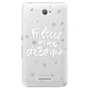 Plastové puzdro iSaprio - Follow Your Dreams - white - Sony Xperia E4 vyobraziť