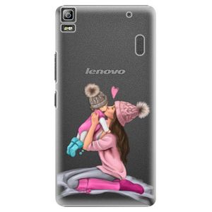 Plastové puzdro iSaprio - Kissing Mom - Brunette and Girl - Lenovo A7000 vyobraziť