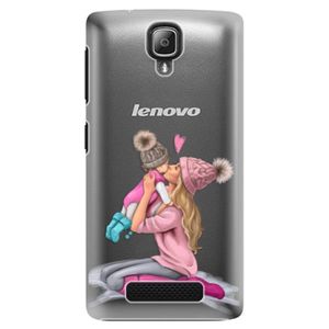 Plastové puzdro iSaprio - Kissing Mom - Blond and Girl - Lenovo A1000 vyobraziť