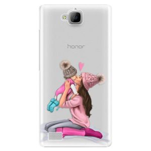 Plastové puzdro iSaprio - Kissing Mom - Brunette and Girl - Huawei Honor 3C vyobraziť
