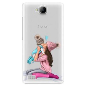 Plastové puzdro iSaprio - Kissing Mom - Brunette and Boy - Huawei Honor 3C vyobraziť