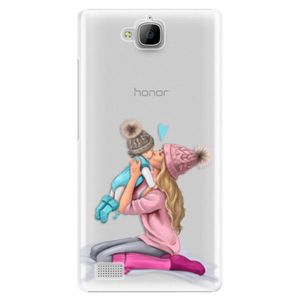 Plastové puzdro iSaprio - Kissing Mom - Blond and Boy - Huawei Honor 3C vyobraziť