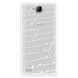 Plastové puzdro iSaprio - Handwriting 01 - white - Huawei Honor 3C vyobraziť