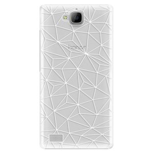 Plastové puzdro iSaprio - Abstract Triangles 03 - white - Huawei Honor 3C vyobraziť