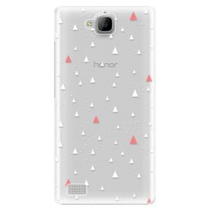 Plastové puzdro iSaprio - Abstract Triangles 02 - white - Huawei Honor 3C vyobraziť