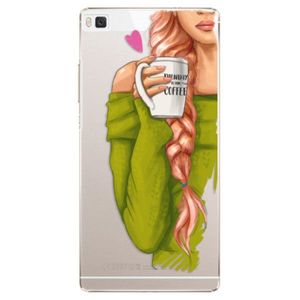 Plastové puzdro iSaprio - My Coffe and Redhead Girl - Huawei Ascend P8 vyobraziť