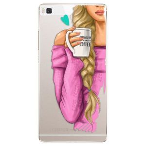 Plastové puzdro iSaprio - My Coffe and Blond Girl - Huawei Ascend P8 vyobraziť